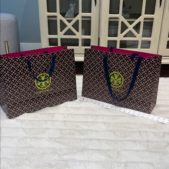 Tory Burch Handbags - Tory Burch Brown and Blue Patterned Tote
